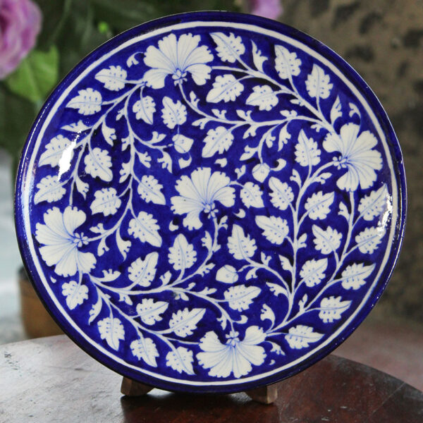 Blue on sale Pottery Plate