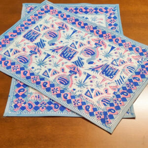 100% Cotton Handmade Floral Block Print Placemats Multi Color Dinning table mats set of 4/6 Perfect Gift & Decor product